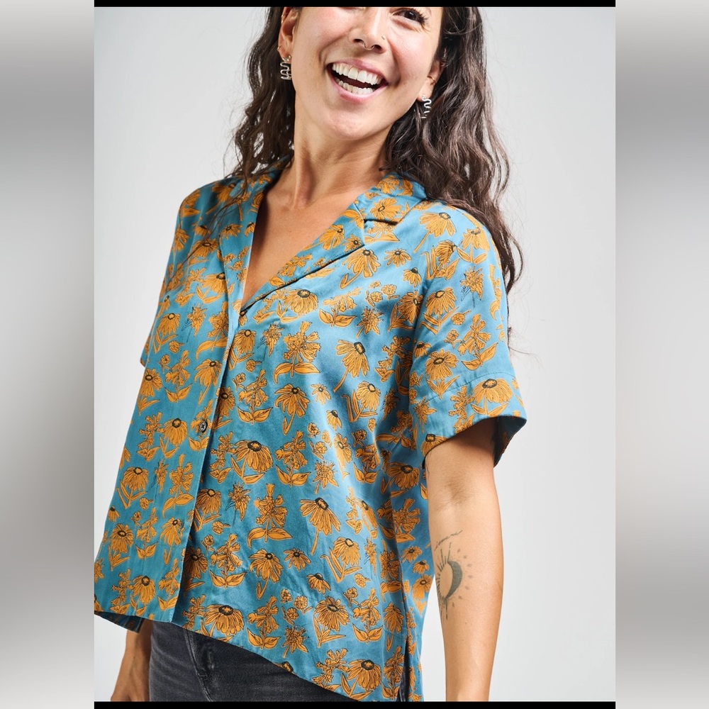 Mata Traders Women’s Floral Printed Camp Shirt